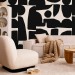 Modern wallpaper, abstract geometric shapes