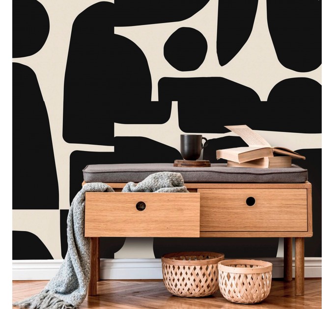 Modern wallpaper, abstract geometric shapes