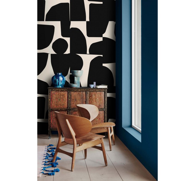 Modern wallpaper, abstract geometric shapes