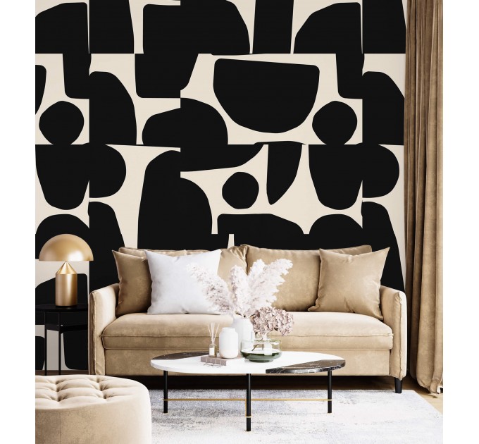 Modern wallpaper, abstract geometric shapes