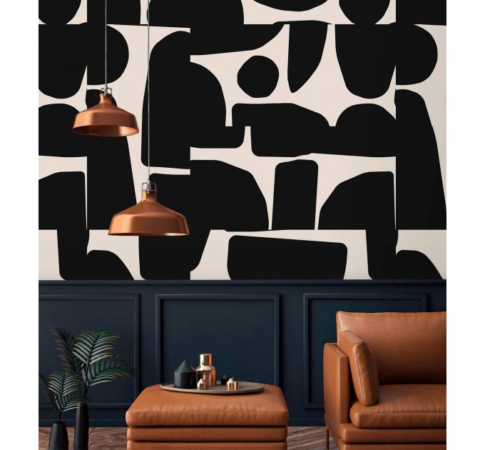 Modern wallpaper, abstract geometric shapes
