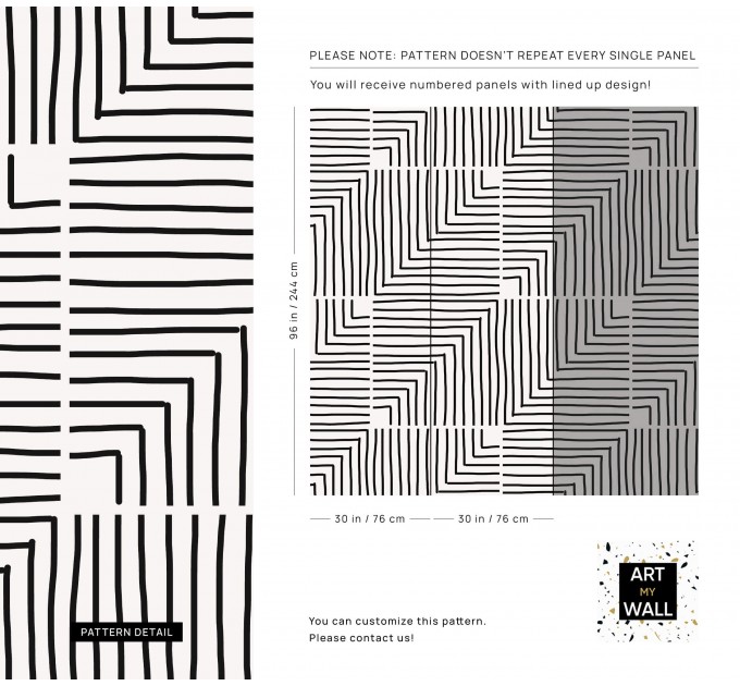 Geometric wallpaper minimalist lines, accent wallpaper