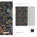 Dark folk botanical wallpaper – Whimsical forest leaves