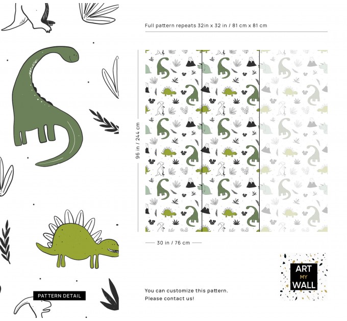 Dinosaur wallpaper kids boys room, Dino wall paper