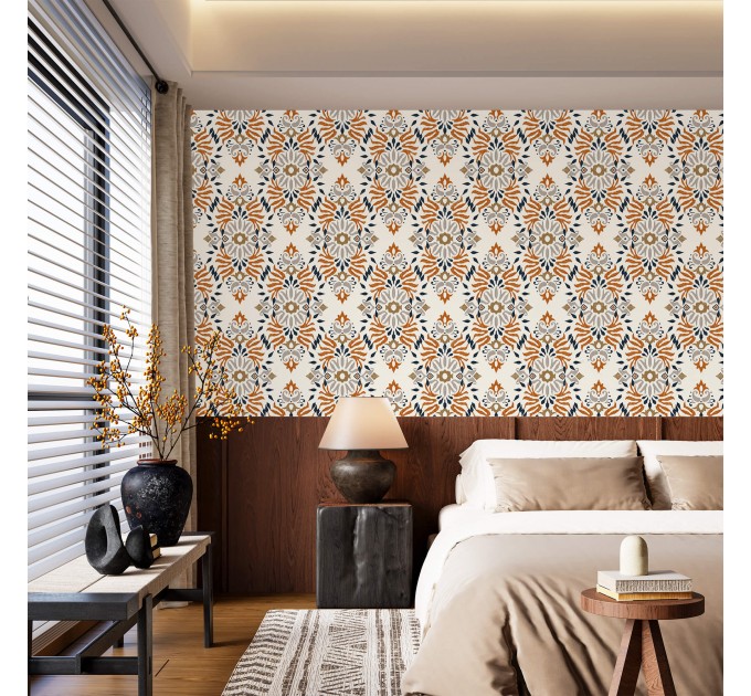 Abstract ethnic wallpaper Peel and stick accent wall