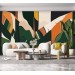 Abstract tropical wall mural Colorful and vibrant wallpaper