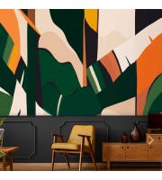 Abstract tropical wall mural Colorful and vibrant wallpaper