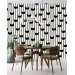 Modern wallpaper, black and white geometric pattern
