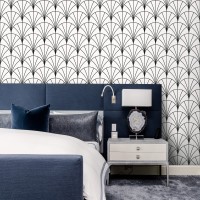 Art deco neutral wallpaper minimalist fans