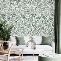 Botanical wallpaper herbs and leaves