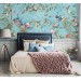 Vintage floral wallpaper with peacocks, birds and flowers