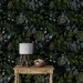 Dark botanical wallpaper moody leaves design
