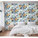 Floral accent wallpaper flowers and leaves