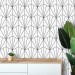 Geometric lines wallpaper minimalist black and white