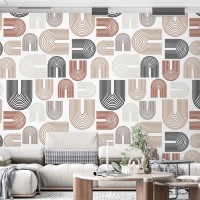 Minimalist neutral wallpaper abstract geometric lines