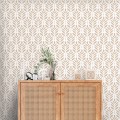 Modern boho leaf pattern wallpaper