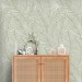 Neutral wallpaper minimalist leaves sage green