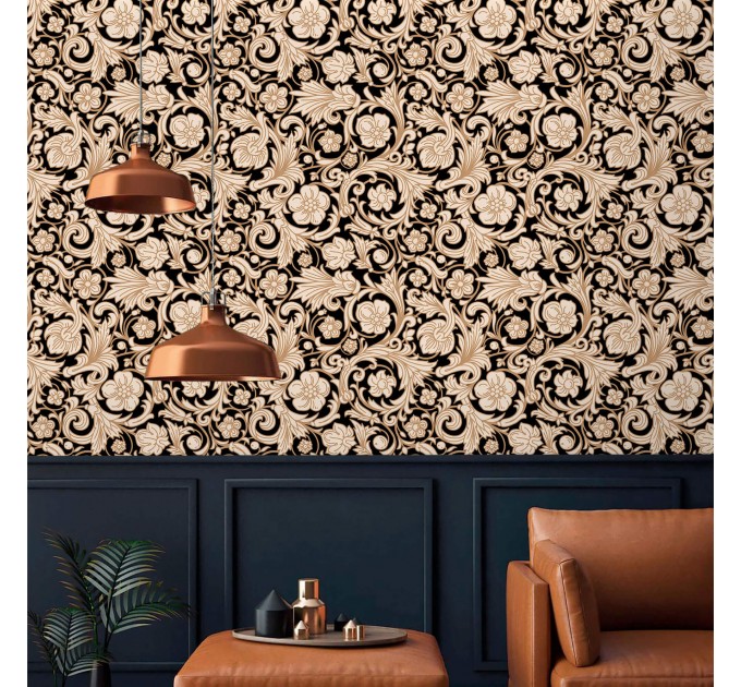 Vintage wallpaper elegant floral victorian style