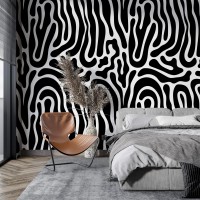 Abstract wallpaper black and white abstract shapes