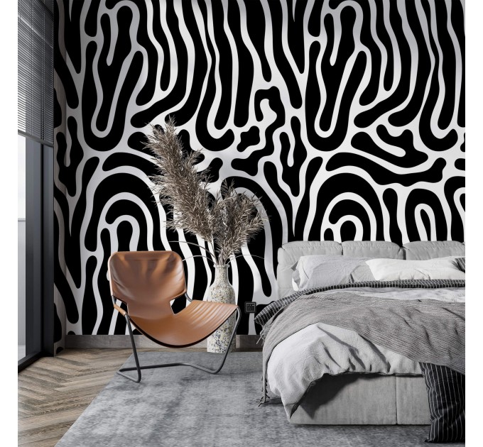 Abstract wallpaper black and white abstract shapes
