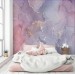 Abstract wallpaper pink purple gold non metallic wall mural