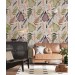 Botanical wallpaper herbs and fern leaves