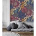 Dark floral tropical wallpaper, exotic flowers