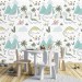 Dinosaur wallpaper nursery baby boy's room wall covering