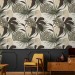Floral wallpaper tropical large flowers