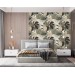 Floral wallpaper tropical large flowers