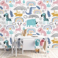Kids wallpaper colorful animals