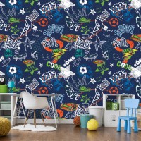Kids wallpaper comics Boys room Teenager wall mural