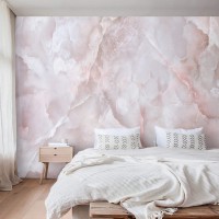 Marble wallpaper blush pink art wall mural