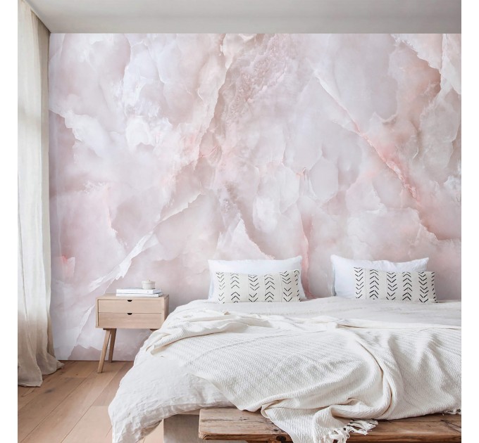 Marble wallpaper blush pink art wall mural