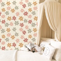 Pastel floral wallpaper Kids room baby girl nursery