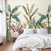 Tropical wallpaper mural Large palms Jungle wall paper