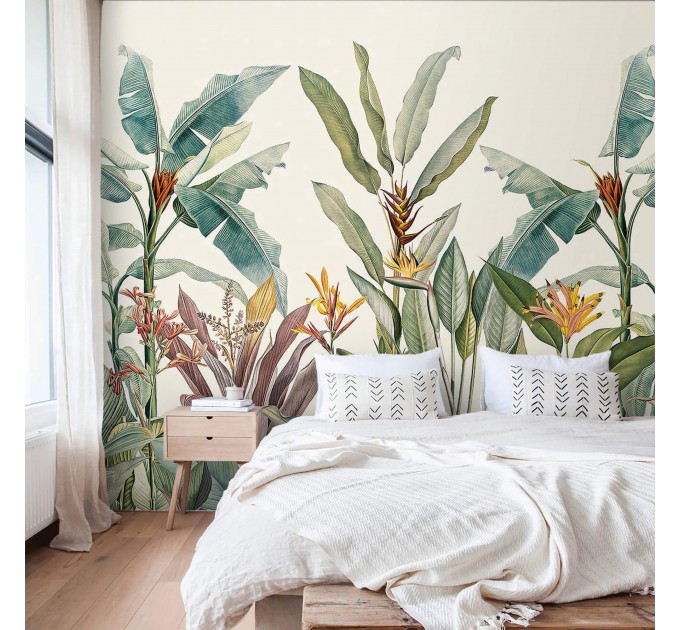 Tropical wallpaper mural Large palms Jungle wall paper