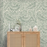 Vintage botanical wallpaper leaves and flowers retro design