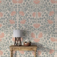 Vintage floral wallpaper pastel flowers