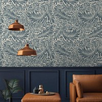 Vintage wallpaper botanical William Morris style