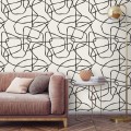 Abstract lines wallpaper minimalist style wall covering
