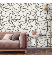 Abstract lines wallpaper minimalist style wall covering