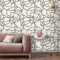 Abstract lines wallpaper minimalist style wall covering