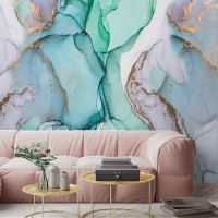 Abstract watercolor marble wallpaper - Elegant wall mural