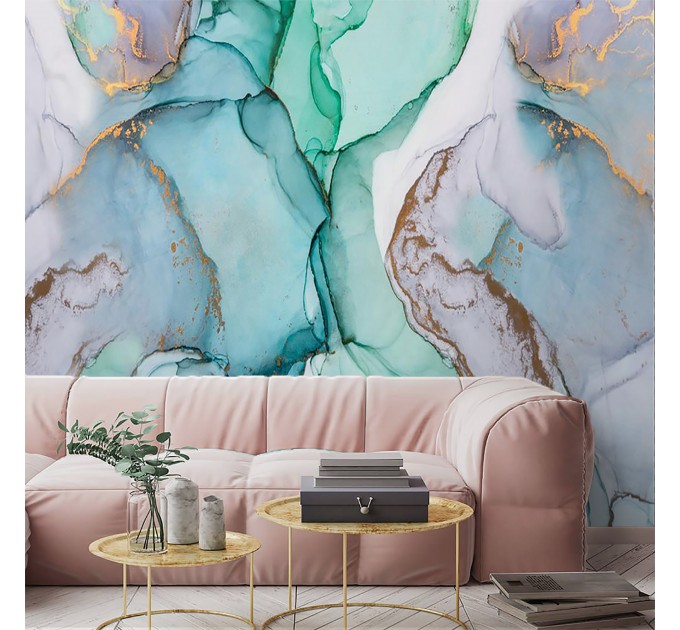 Abstract watercolor marble wallpaper - Elegant wall mural