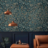 Dark vintage floral wallpaper, moody wildflower wallpaper