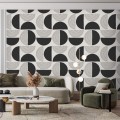 Geometric minimalist wallpaper mid century style