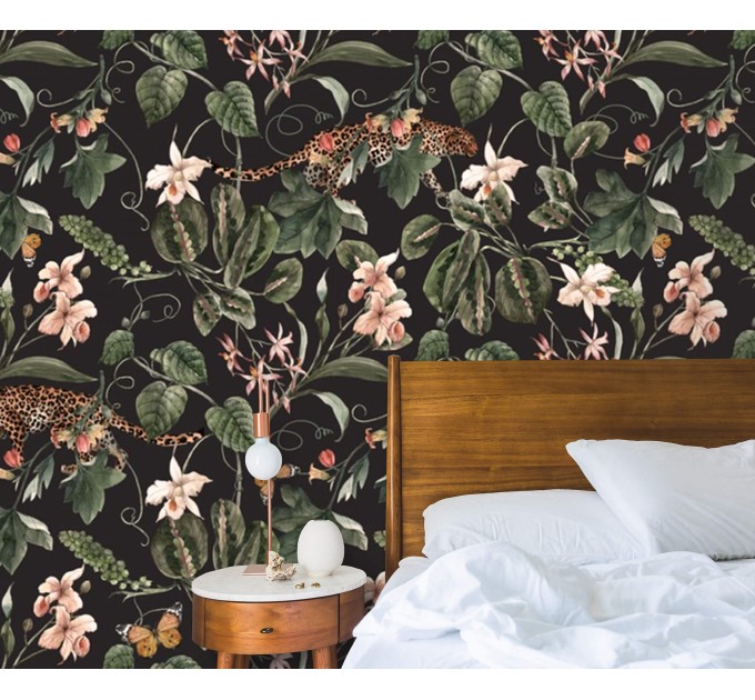 Jungle dark tropical wallpaper wild animals