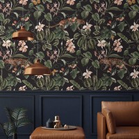 Jungle dark tropical wallpaper wild animals