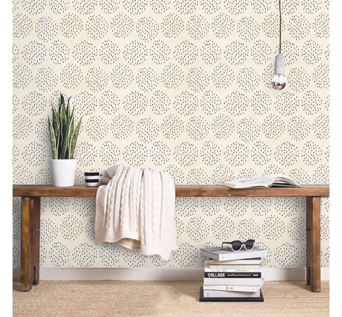 Boho minimalist wallpaper neutral circles